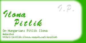 ilona pitlik business card